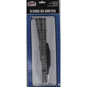 Atl2717 Atlas Model Railroad N Code 80 #8 Left-hand Turnout Track