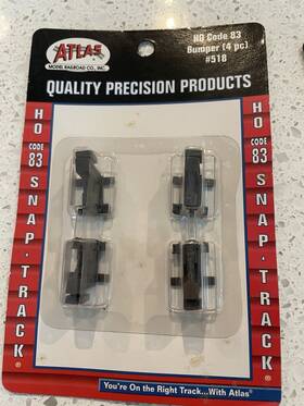 Atl518 Atlas Model Railroad Ho Code 83 Bumper 4 Track New Old Stock