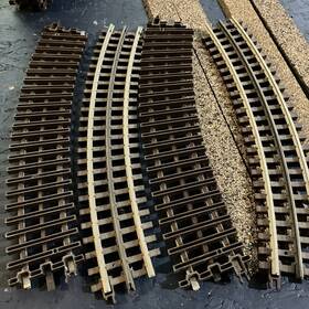 3-rail Atlas-o 642988060456 - O45 Full Curved Section Scale Nickel Silver Train Lot Of 4