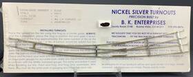 Ho6738 B.k. Enterprises 826b Hon3 #826b Code 70 #6 Lh Curved Turnout Assembled Nip
