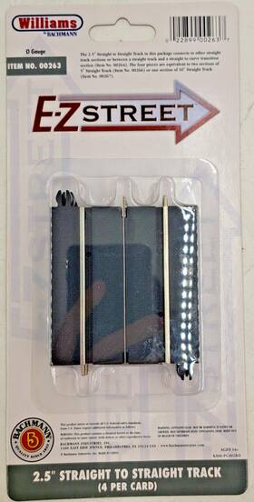 Bachmann 022899002637 Williams By E-z Street O-gauge 2.5 Inch Straight To Track New