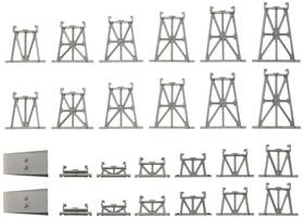Bachmann 022899425238 Industries Graduated Trestle Track Set N Scale 26-piece