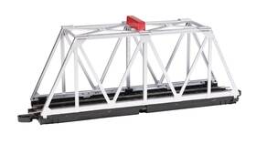 Bachmann 022899444789 Trains - E-z Track Truss Bridge With Blinking Light Sliver Ho Scale