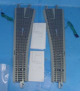 4465-a Bachmann Ho /on30 E-z Track #5 Right And Left Switch/turnout Tracks Read