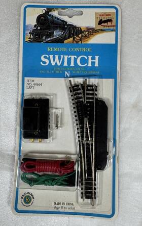 44664 Bachmann N Gauge Track Remote Control Switch Left 1 Pc. New