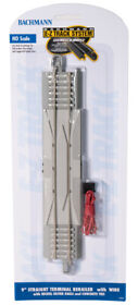 44710 Bachmann 9inch Straight Terminal Rerailer With Wire And Concrete Ties Ho Scale
