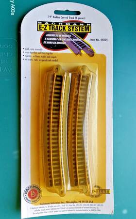 Bac44804 Bachmann 44804-ez N Scale E-z Track 19 Inch Radius Curve 6 Sections Eztrack New