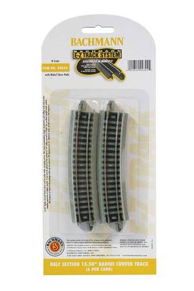 Bac44824 Bachmann 44824 Trains N Ez Track 1/2-15.50ftft R/6cd
