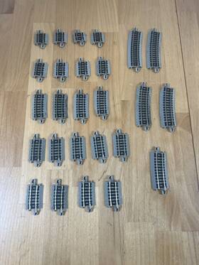 4863 Bachmann Ez Track N Scale Short Sections 30 Pcs 3/4 Inch -3 1/4 Curved And Straight