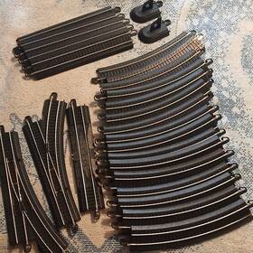 54490-b Bachmann E-z Track Ho Analog Curve/straight Lot Of 26 With Switch Bumper