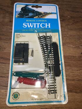 54-7564 Bachmann 55-7564 N Scale #54-7564 Remote Control Switch Left. Nos