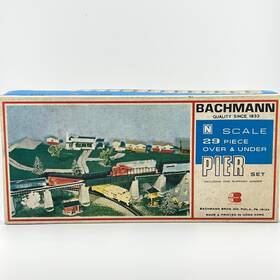 7532 Bachmann 200 N Scale 29 Piece Over Under Track Pier Set Unused