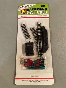 7662 Bachmann N Gauge / Scale Switch Left Hand #7662 Lighted Controller 8 Inch Radius New