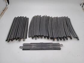 92125a4-1 Bachmann Lot Of 20 Ho Ez Track 5 9 St 14 22 Curved 1 Terminal Rerailer