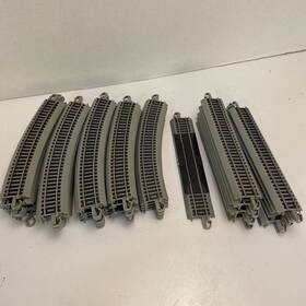 92128a5-1 Bachmann Ho Scale E-z 14 Straight Track 9 Inch 28 Curved Lot Of 42 Total Pcs