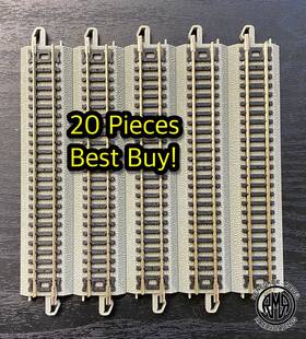 Bac44811 Bachmann 44811 N Scale 5 Inch Staight Nickel Silver E-z Train Track 20 Pieces Dc Dcc