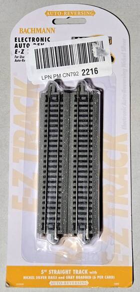 Bac44848 Bachmann Ez-track N Scale Auto-reversing 5 Inch Straight Track 44848 6 Pieces New