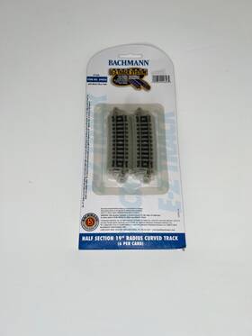 Bac44856 Bachmann Ez-track Half Section 19 Inch Radius Curved Track N Scale 44856