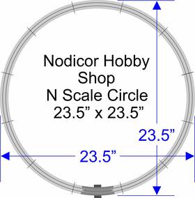 Bachmann Bach-circlen23.5x23.5 E-z Track N Scale 23.5 Inch X Circle Basic Train Set