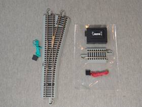 H4557a-2 Bachmann E-z Track Ho #4 Rh Turnout With Nickel Silver Rails/gray Roadbed