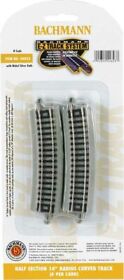 Bac44823 Bachmann N Curved Track With Nickel Silver Rail And Gray Roadbed E-z 14in 44823