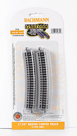 Bac44855 Bachmann N E-z Track Nickel Silver Rail And Gray Roadbed 17.5in Radius Curv 44855