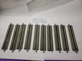 N4811a Bachmann N Scale Ez Track 5 Inch Straight Grey And Black Used 10 Pieces Lot