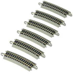 44821 Bachmann Trains Industries E-z Track Half Section 11.25 Inch Radius Curved 6/card N