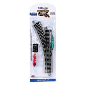 Bachmann Trains 885467700409 Ho Scale Snap-fit E-z Track Remote Turnout - Left