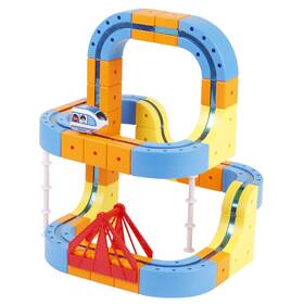 Bibilock Gd11 83 Pcs Magnetic Track Train Set Electric Motorized Toy With