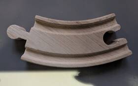 002814 Big Jig Rails Wooden 3 3/4 Inch Curved Connecting Track Section 10