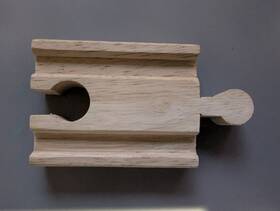 003398 Big Jig Rails Wooden 2 Inch Straight Connecting Track Piece 10