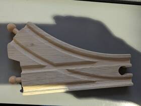 003560 Big Jig Rails Wooden Railroad Crossing Right Turn Track Section 10