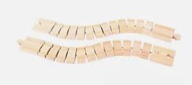 Big Jig Rails 691621091647 Bjt164 Wooden Crazy Track Set 2 Pieces