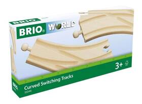Brio 312350333466 World - 33346 Curved Switching Tracks 2 Piece Toy Train Accessory For Ages