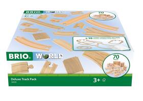 Brio 312350360301 36030 World Deluxe Track Pack - 70 Piece Wooden Train Set For Children 3