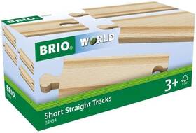 33334 Brio World - Premium Short Straight Tracks 4 Piece Wooden Train Toy