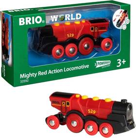 33592 Brio World Mighty Red Action Locomotive - Battery-operated Toy Train For
