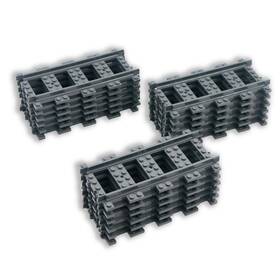 Brotex 720524965257 Train Track 18 Pieces Set Straight Tracks City Roads Building Toys Compatible