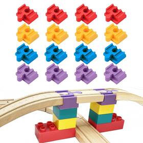 Jm-01 Bunu1492 Wooden Train Track Accessories 16 Pcs Connector With All Major