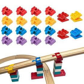 Jm-05 Bunu1492 Wooden Train Track Accessories 20 Pcs 1.57 X 1.26 0.75 Inches