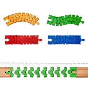 Jm-22 Bunu1492 Wooden Train Track Accessories 4 Pack Colorful Flexible Compatible With