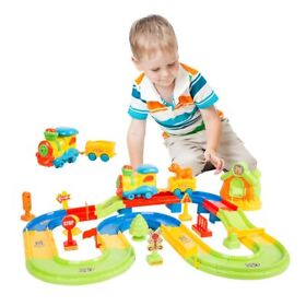 Bn6151 Color Tree Kids Electric Train Set Toy Tracks Game Boys Realistic Sounds Gift