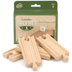 Conductor Carl 609465142388 Wood Train Track Expansion Packs With Most Tracks 3.5 Inch Straight