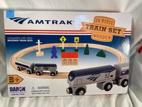 Tyd45 Daron Amtrak Wooden Train Set Missing Stoplight And People Crossing Signs