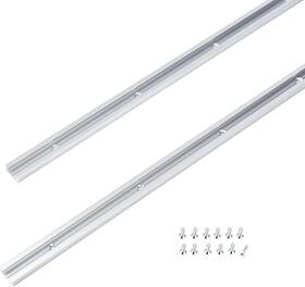 Direct 313096892818 T Track 24 Inch With Wood Screws- Double-cut Profile Aluminum T-track Predrille