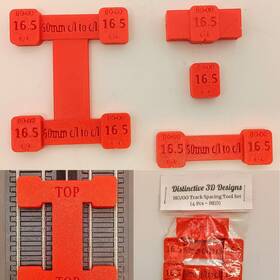 Spcred4 Distinctive 3d Designs Ho Scale Train Track Parallel Spacing Tools 4 Pieces