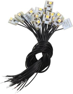 Dd00wm Evemodel 20pcs Pre Wired Warm White Smd 3528 Led Lamp Light Set 12v