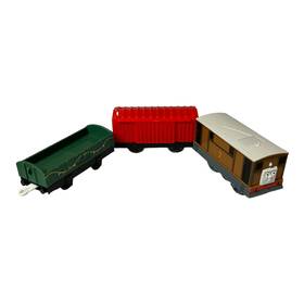 Fisher-price 027084861037 Thomas And Friends Trackmaster Toby Motorized Engine 3 Pc Lot Jungle