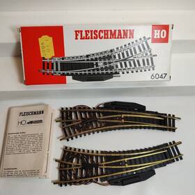 6046 Fleischmann 6047 H0 Original Box - Left And Right Handed Arc Switch Turnout